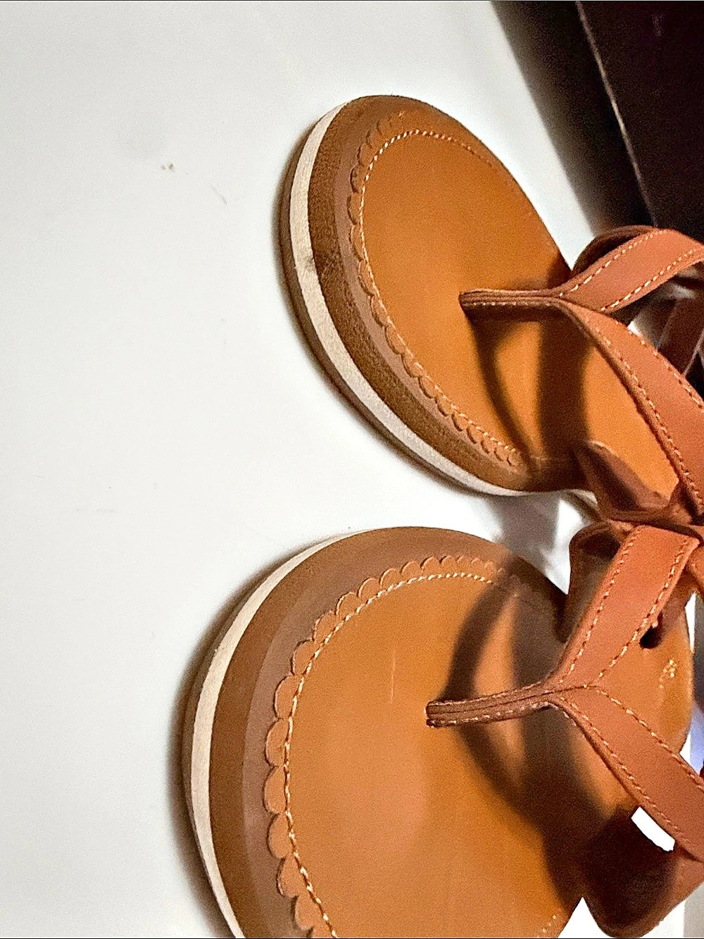 Lauren Ralph Lauren Rosalind Sandal Brown Thong Sandals - Picture 5 of 8